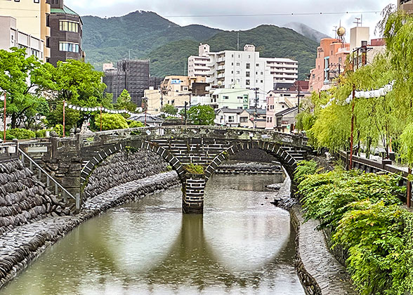 Spectacles Bridge in Nagasaki, Japan