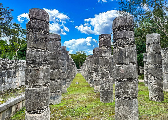 Stone Columns in Temple of the Warriors