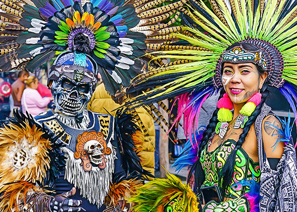 Street Performers in Traditional Costumes