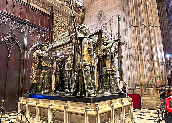 The Tomb of Christopher Columbus in Seville Cathedral