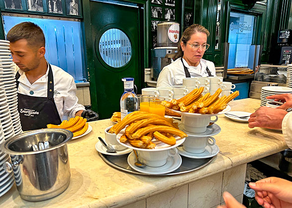 Delicious Churros at Chocolatería San Ginés