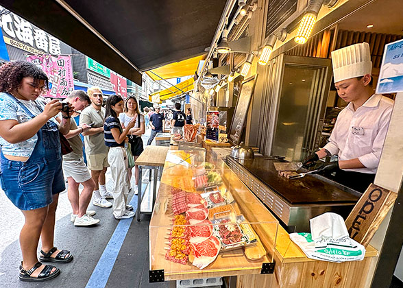 Explore Food Street in Osaka