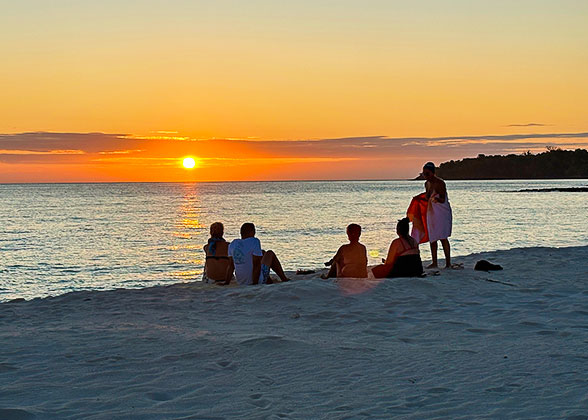 Enjoy Sunset over the Sea