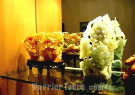 Jade sculptures of fruit, China